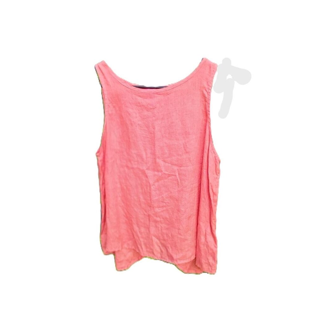 Isaac Mizrahi Women's Pink and Orange Sleeveless Silk Blouse